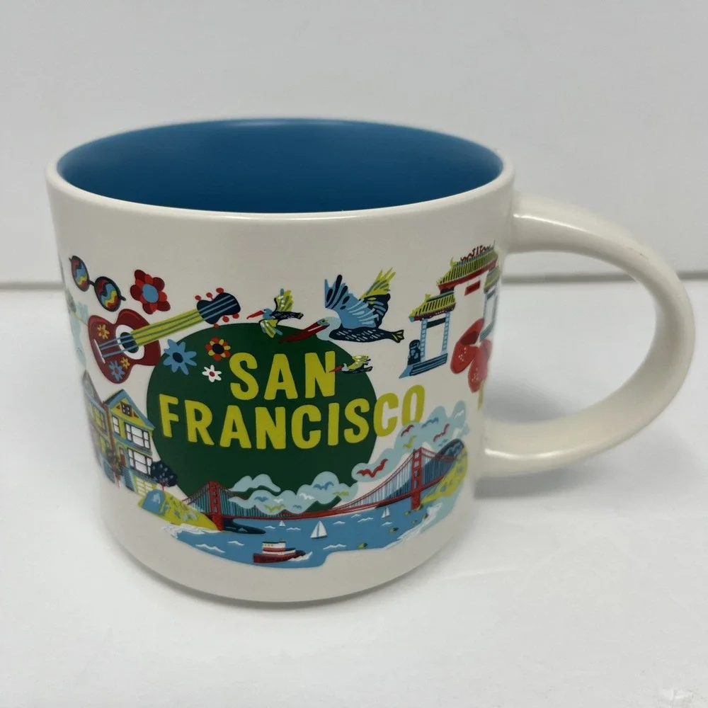 Starbucks Discovery Series San Francisco Mug 14 fl oz White/Blue/Multicolor 2024